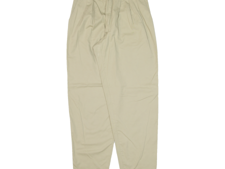 Womens Trousers Beige Relaxed Tapered W27 L30 For Sale