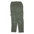 ENGELBERT STRAUSS Cargo Double-knee Workwear Girls Trousers Green Tapered W24 L28 Supply