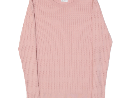 TOMMY HILFIGER Girls Jumper Pink Cable Knit M Online now