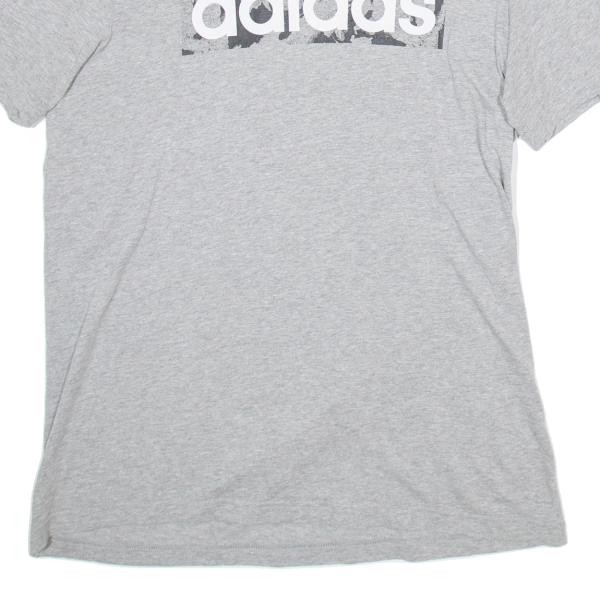 ADIDAS Mens T-Shirt Grey L For Sale