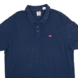 LEVI S Standard Mens Polo Shirt Blue M For Cheap