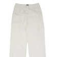 DOCKERS Cargo Khakis Womens Twill Trousers Grey Regular Wide-Leg W30 L32 on Sale