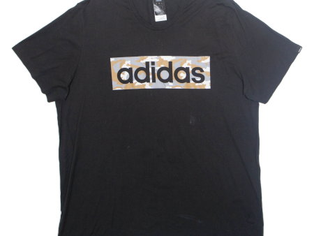 ADIDAS Mens T-Shirt Black 2XL on Sale