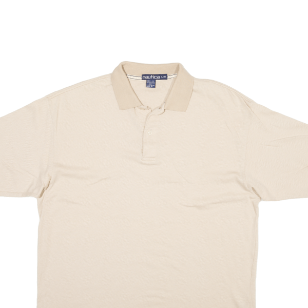 NAUTICA Mens Polo Shirt Cream Diamond L Online now