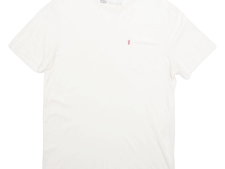 LEVI S Mens T-Shirt Cream S Hot on Sale