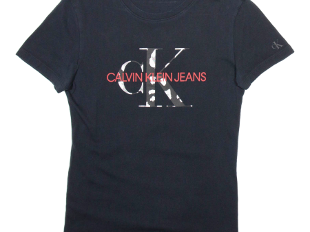 CALVIN KLEIN Womens T-Shirt Blue S Fashion