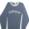 ADIDAS Oversized Womens T-Shirt Blue Long Sleeve UK 12 Online Hot Sale