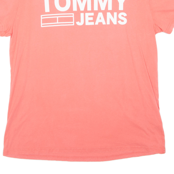 TOMMY HILFIGER Regular Fit Mens T-Shirt Pink L Online Sale