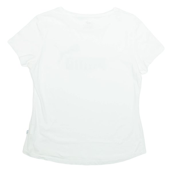 PUMA Womens T-Shirt White UK 14 Online Hot Sale