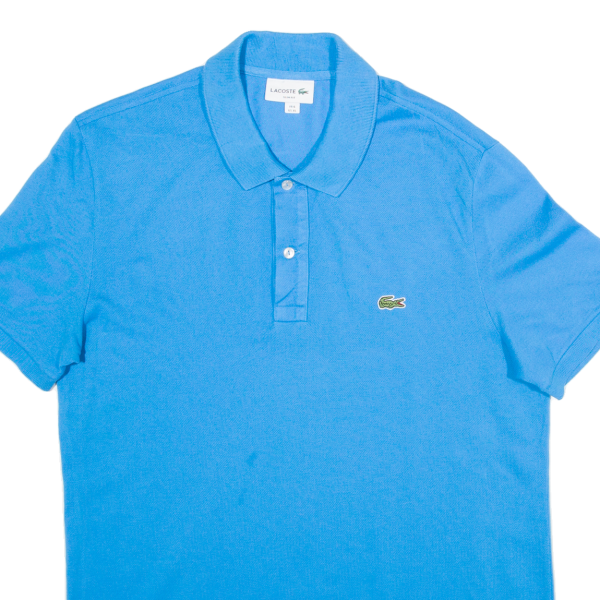 LACOSTE Slim Fit Mens Polo Shirt Blue XL Discount