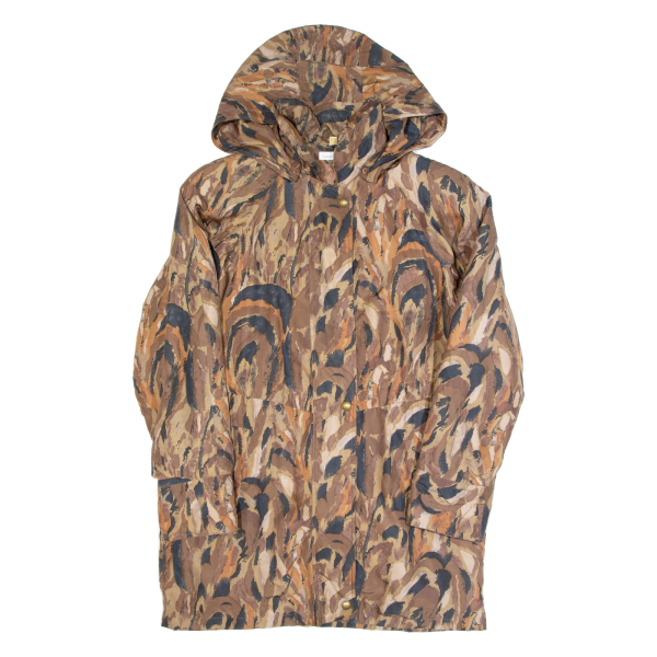 Womens Jacket Brown 90s Hooded Camouflage UK 14 on Sale