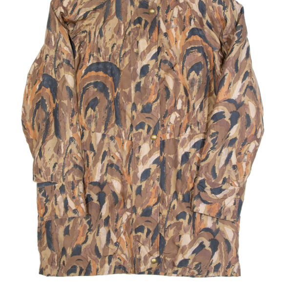 Womens Jacket Brown 90s Hooded Camouflage UK 14 on Sale