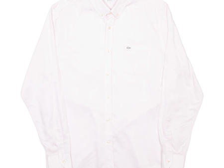 LACOSTE Mens Formal Shirt Pink Long Sleeve XL Sale