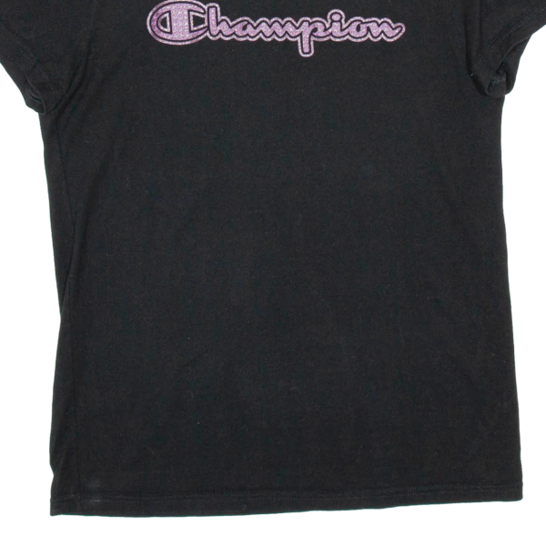 CHAMPION Authentic Athletic Wear Womens T-Shirt Black XS Fashion