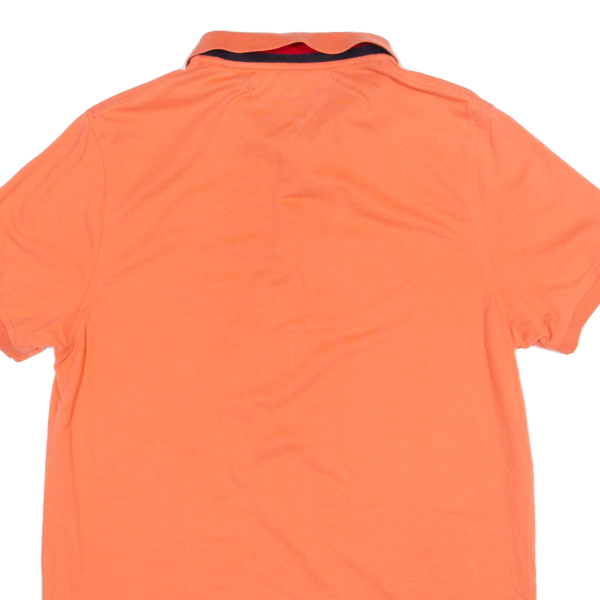 TOMMY HILFIGER Slim Fit Mens Polo Shirt Orange L For Sale