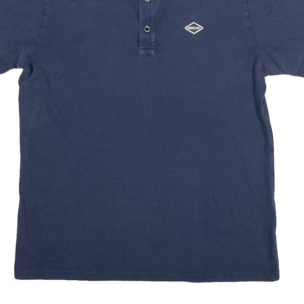 REPLAY Mens Polo Shirt Blue L Hot on Sale