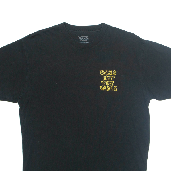 VANS Off The Wall Classic Fit Mens T-Shirt Black M For Discount