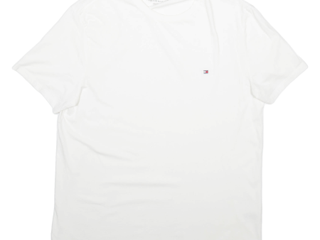 TOMMY HILFIGER Mens T-Shirt White L Fashion