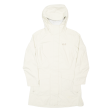 JACK WOLFSKIN Womens Rain Coat Cream Hooded UK 8 Cheap