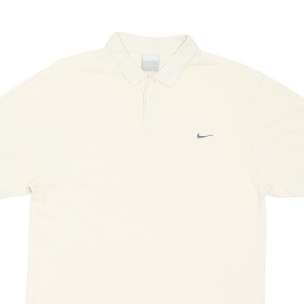 NIKE Mens Polo Shirt Cream XL For Discount