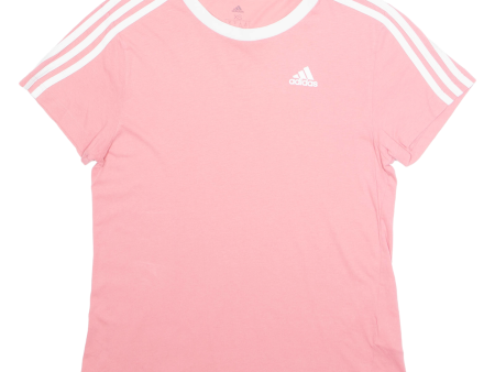 ADIDAS Womens T-Shirt Pink XS on Sale