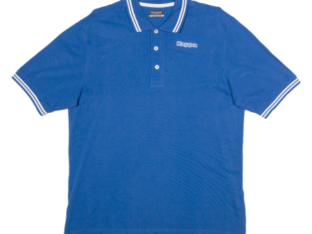 KAPPA Mens Polo Shirt Blue L Hot on Sale