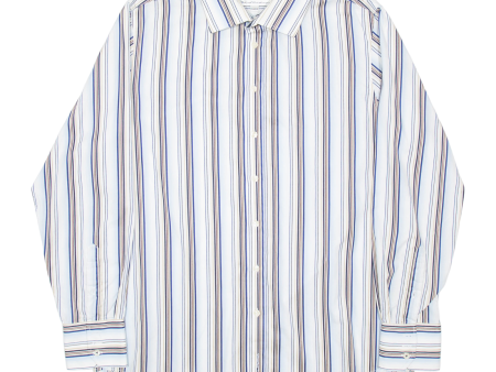 BEN SHERMAN Premium Shirt Mens Shirt Blue Striped Long Sleeve XL For Discount