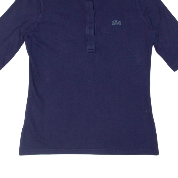 LACOSTE Girls Polo Shirt Blue 3 4 Sleeve M Online Hot Sale