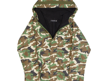 VSKA Fleece Lined Mens Jacket Green Camouflage S Hot on Sale