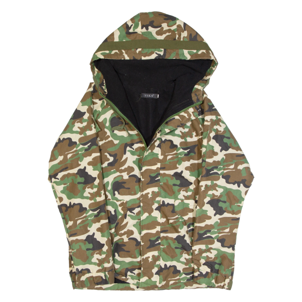 VSKA Fleece Lined Mens Jacket Green Camouflage S Hot on Sale