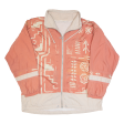 Womens Track Jacket Orange 90s Crazy Pattern XL For Discount