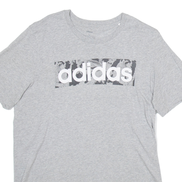 ADIDAS Mens T-Shirt Grey L For Sale