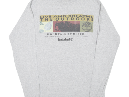 TIMBERLAND Weathergear Mens T-Shirt Grey Long Sleeve M Online Sale