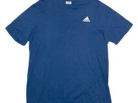 ADIDAS Mens T-Shirt Blue L Fashion