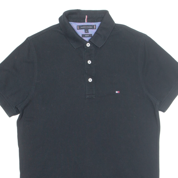 TOMMY HILFIGER Slim Fit Mens Polo Shirt Black M Online