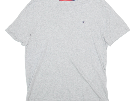 TOMMY HILFIGER Mens T-Shirt Grey M on Sale