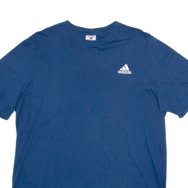 ADIDAS Mens T-Shirt Blue L Fashion