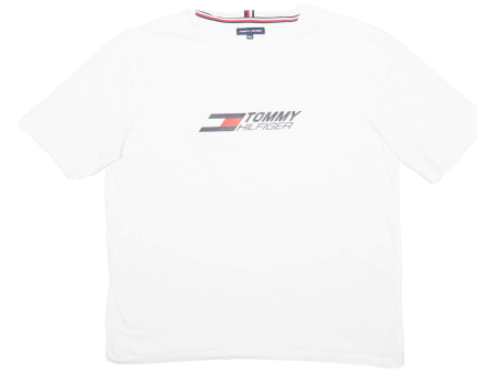 TOMMY HILFIGER Mens T-Shirt White 2XL Supply