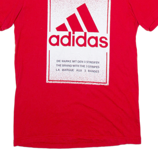 ADIDAS Mens T-Shirt Red M on Sale