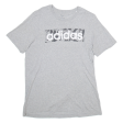 ADIDAS Mens T-Shirt Grey L For Sale