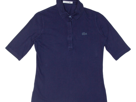 LACOSTE Girls Polo Shirt Blue 3 4 Sleeve M Online Hot Sale