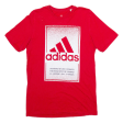 ADIDAS Mens T-Shirt Red M on Sale