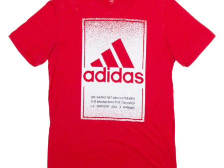 ADIDAS Mens T-Shirt Red M on Sale