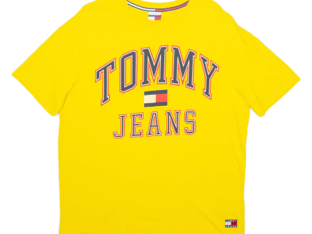 TOMMY HILFIGER JEANS Mens T-Shirt Yellow M Online now