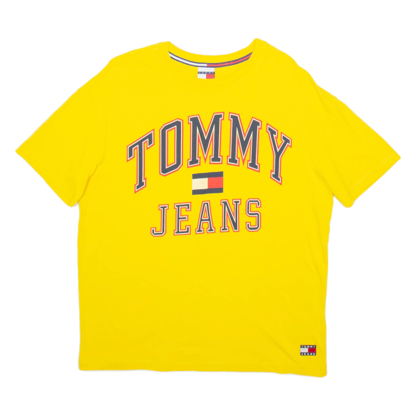 TOMMY HILFIGER JEANS Mens T-Shirt Yellow M Online now