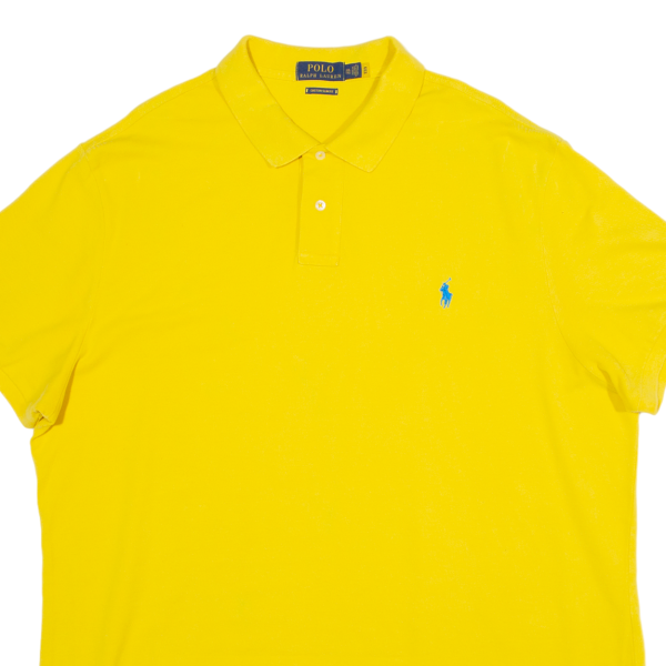 POLO RALPH LAUREN Custom Slim Fit Mens Polo Shirt Yellow 2XL Online