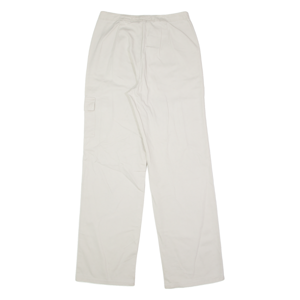 DOCKERS Cargo Khakis Womens Twill Trousers Grey Regular Wide-Leg W30 L32 on Sale