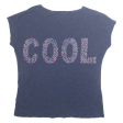 TOMMY HILFIGER Be Cool Womens T-Shirt Blue Sleeveless XS Online now