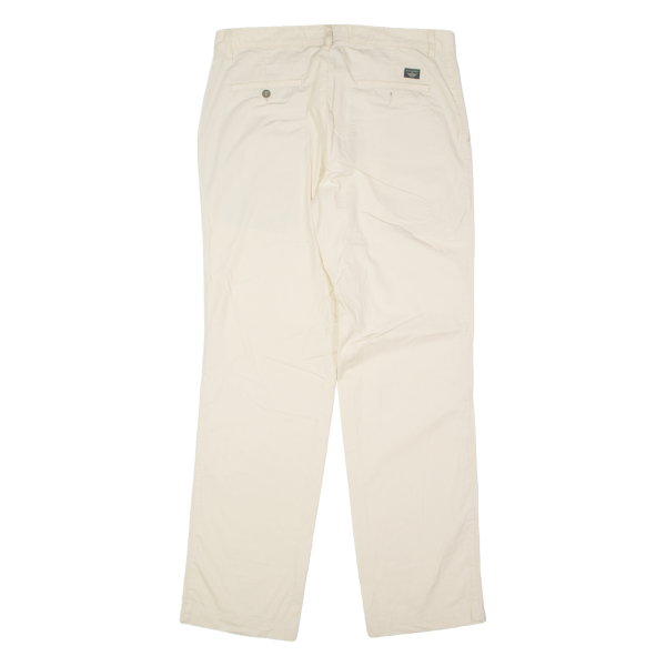 DOCKERS Khakis Mens Trousers Cream Regular Straight W36 L34 Hot on Sale