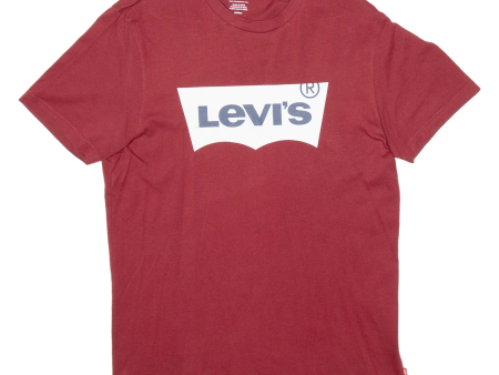 LEVI S Mens T-Shirt Red S Discount